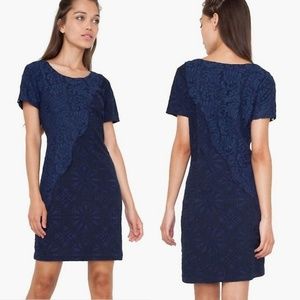Desigual navy shift dress embroidered R305:4:619